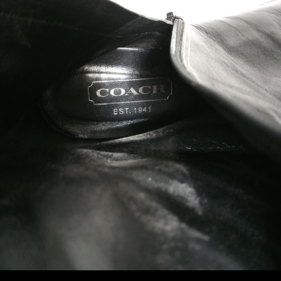 NWOT - Sassy Black Ankle Boots by Coach - Picture 2 of 10